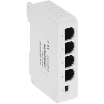 DELTA SPT-POE/3-POE-DIN-E 4 portu DIN sliežu PoE slēdzis/pagarinātājs, 3x PoE izeja 30W, 10/100 Mbps, nepārvaldīts, -40 līdz 75°C