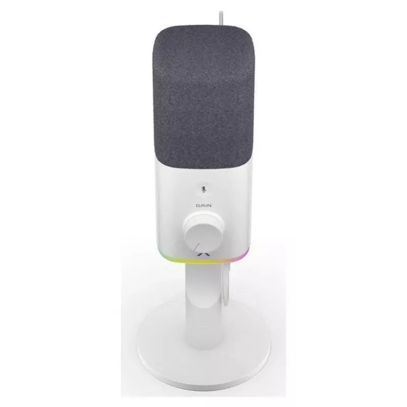 Krux Qube XLR/USB kondensatora mikrofons balts