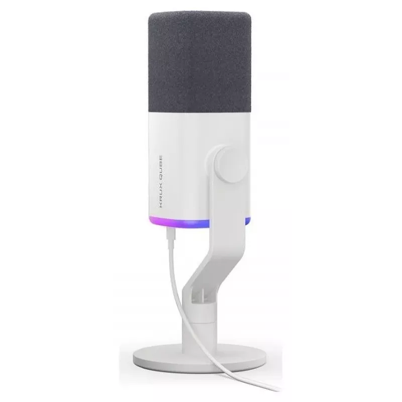 Krux Qube XLR/USB kondensatora mikrofons balts