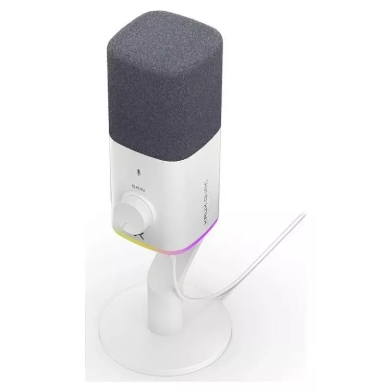 Krux Qube XLR/USB kondensatora mikrofons balts