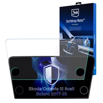 3MK PROTECTION Skoda Octavia III Bolero (2017-2020) TechWrap Matēts Centrālā Displeja Ekrāna Aizsargs
