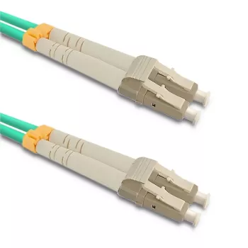 Qoltec 5m LC/UPC–LC/UPC dupleksā daudzmodu OM3 optiskā šķiedras kabeļa līnija, tirkīza