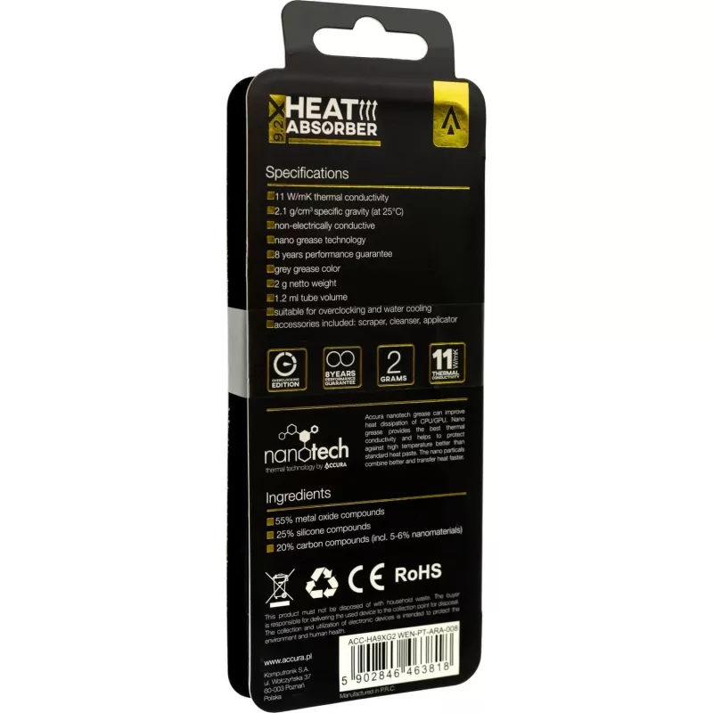 Accura Heat Absorber 9.2X Gray Set 2 g termopasta
