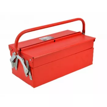 AWTOOLS AW30982 pārnēsājama instrumentu kaste ar paplāti un vāka organizētājiem, melna/sarkana
