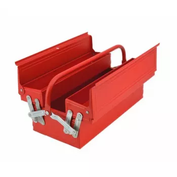AWTOOLS AW30982 pārnēsājama instrumentu kaste ar paplāti un vāka organizētājiem, melna/sarkana