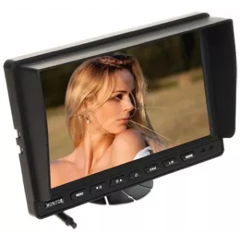 10,1 collu auto monitors ATE-TFT10-T1 ar divām RCA ieejām un atpakaļgaitas kameras prioritāti