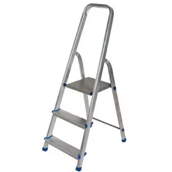 AWTOOLS AW23019 Daudzfunkcionālās salokāmās kāpnes 4x3 pakāpieni, alumīnija, EN 131, 150kg