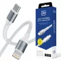 3mk Hyper Cable N-SERIES USB-C uz Lightning 1m 9V/2A 20W Balts