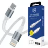 3mk Hyper Cable N-SERIES USB-C uz Lightning 1m 9V/2A 20W Balts