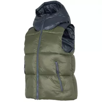 4F sieviešu haki stepēta pūka veste H4Z22 KUDP004 izmērs L
