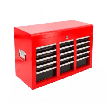 AWTOOLS Metāla instrumentu skapis ar 9 atvilktnēm, 60x26x39 cm, sarkans