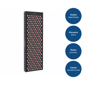 MEDIVON Lumera Max LED gaismas terapijas panelis ķermenim, sarkanā un infrasarkanā gaisma, 448 LED, 630–1060 nm, melnā krāsā