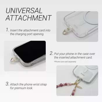Crong Phone Charm Lanyard sarkanā bantīte – universāla pretpazaudēšanas plaukstas siksniņa viedtālruņiem
