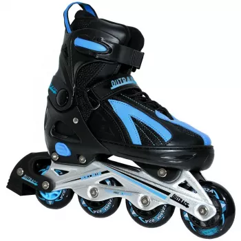 Outrace Volt Blue Inline Slidošās Skrituļslidas, Regulējamas EU 40-43, Melns/Zils