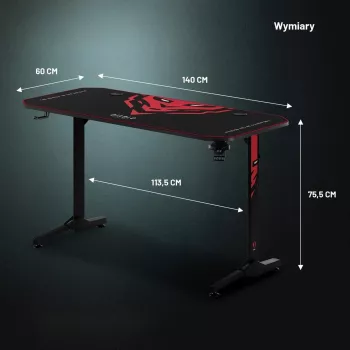 Diablo X-Mate 1400 spēļu galds 140 cm x 60 cm melns