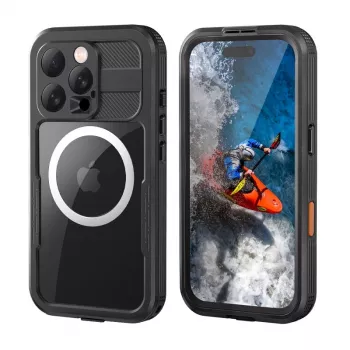 Crong Seal Cover ūdensnecaurlaidīgs maciņš IP68 iPhone 16 Pro (melns)