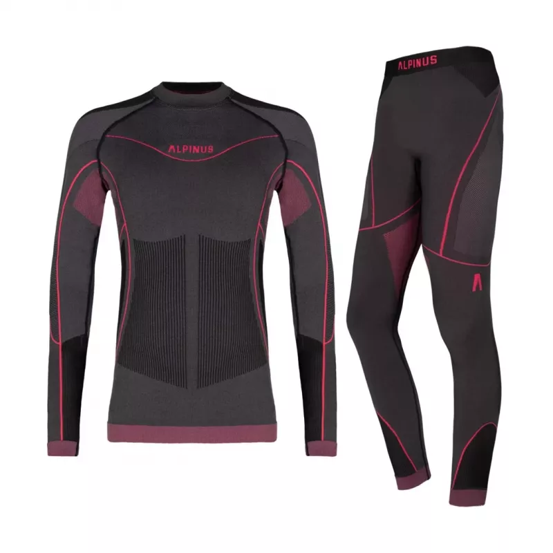 Meiteņu termoaktīvā apakšveļas komplekts Alpinus Tactical Mora Graphite-Pink 120-136