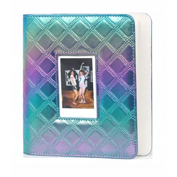 LOVEINSTANT Holographic Photo Albums 288 fotogrāfijām, daudzkrāsains, PU āda, logs uz vāka, saderīgs ar Fuji Instax, Canon Ivy, Xiaomi, Polaroid, HP Sprocket, Kodak Zink