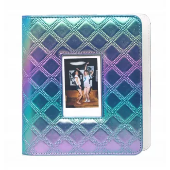 LOVEINSTANT Holographic Photo Albums 288 fotogrāfijām, daudzkrāsains, PU āda, logs uz vāka, saderīgs ar Fuji Instax, Canon Ivy, Xiaomi, Polaroid, HP Sprocket, Kodak Zink