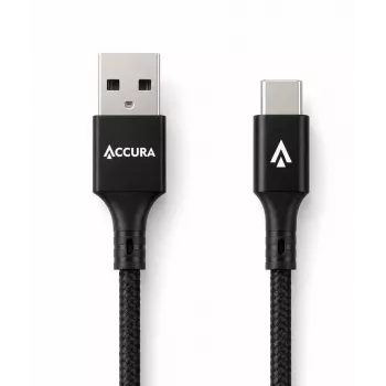 Accura USB 2.0 uz USB-C kabelis 1,0 m melns