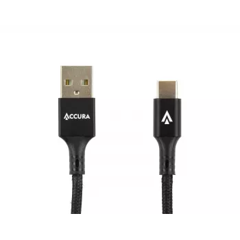 Accura USB 2.0 uz USB-C kabelis 1,0 m melns