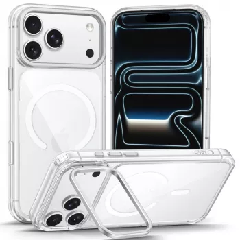 TECH-PROTECT MAGSTAND MagSafe caurspīdīgs maciņš ar statīvu iPhone 17 Pro Max / 18 Pro Max