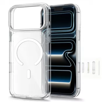 TECH-PROTECT MAGSTAND MagSafe caurspīdīgs maciņš ar statīvu iPhone 17 Pro Max / 18 Pro Max