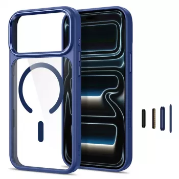 Tech-Protect Magmat MagSafe caurspīdīgs maciņš iPhone 17 Pro Max / 18 Pro Max - tumši zils