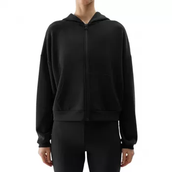 4F sieviešu sporta džemperis F1002 Deep Black, izmērs S