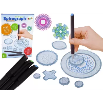 LEAN TOYS Spirograph izglītojošais komplekts – ģeometrisko zīmējumu komplekts bērniem no 6 gadiem