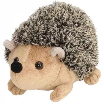 LEAN TOYS Plush Hedgehog Mascot Cuddly Toy Brown 17,5 cm
