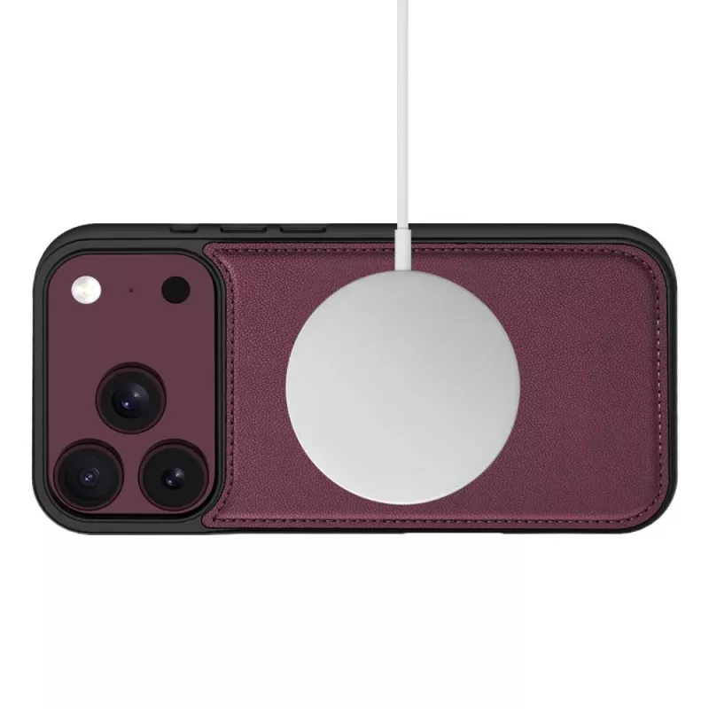 TECH-PROTECT MagSafe maks iPhone 17 Pro Max / 18 Pro Max – Mulberry, RFID bloķēšana, ietilpst 3 kartes
