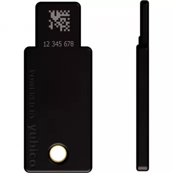 YubiKey 5 NFC drošības atslēgu komplekts (2 gab., melns/zelta, USB-A un NFC)