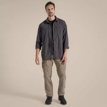 Craghoppers NosiLife Adventure LS Shirt III - Black Pepper - XXL