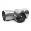 Cinkota tērauda dūmvada atzara savienotājs (tēja) 107mm x 160mm 90°