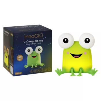 INNOGIO GIOFROGO Vardes LED nakts lampiņa GIO-165 - uzlādējama silikona lampa ar skārienjutīgu vadību, 7 krāsas, taimeris