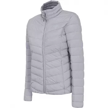 4F sieviešu Cool Light Gray Melange treniņu jaka H4L21 KUDP003 27M S