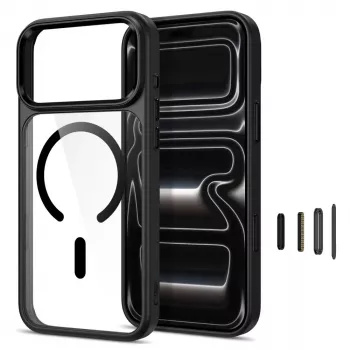 Tech-Protect Magmat MagSafe caurspīdīgs maciņš iPhone 17 Pro Max / 18 Pro Max - melns