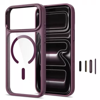 Tech-Protect Magmat MagSafe Clear Case iPhone 17 Pro Max / 18 Pro Max - tumšais ķirsis