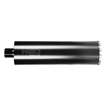 NEO TOOLS 57-864 Dimanta serdes urbis 122 mm diametrā, 470 mm darba garums, 1 1/4 inch UNC vītne, 11 segmenti, slapjai urbšanai, GRAPHITE PRO sērija
