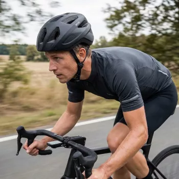 Vayox Kask Active Matēti melna veloķivere ar LED M
