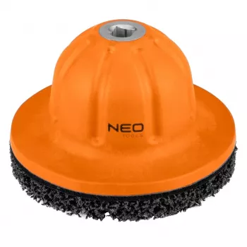 NEO TOOLS 11-136 Riteņa rumbas tīrīšanas disku komplekts, 150 mm, 1/2 inch piedziņa, neaustais abrazīvais disks rūsas noņemšanai