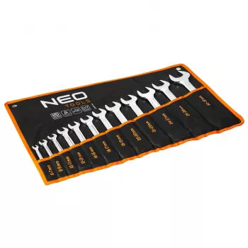 NEO TOOLS Divpusējo atvērto uzgriežņu atslēgu komplekts 6-32 mm, 12 gab.