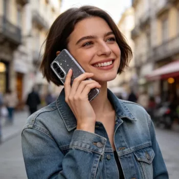 Tech-Protect FlexAir Samsung Galaxy A57 5G aizsargmaciņa - caurspīdīga ar mirdzumu