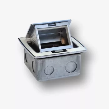 BACHMANN Mini Countertop Box 3M - Galda virsmas moduļu kārba 3 moduļiem, 22.5x45 mm (45x45 mm), ar atveramu vāku, balta