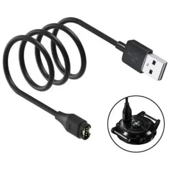 Beline USB-A lādēšanas kabelis Garmin viedpulksteņiem 1m melns