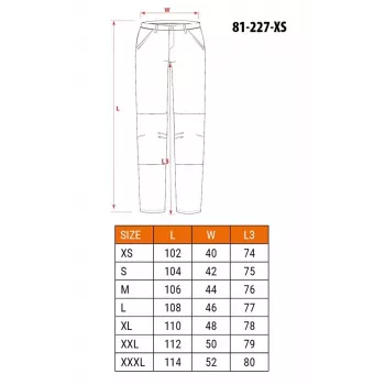 NEO TOOLS PREMIUM Darba bikses, 100% kokvilnas ripstop, 9 kabatas, ceļgalu aizsargu kabatas, pelēkas, XS izmērs