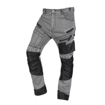 NEO TOOLS Denim darba bikses ar Oxford pastiprinājumu, pelēkas, S izmērs