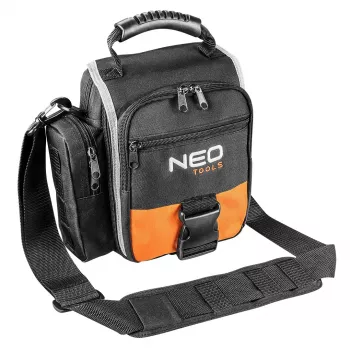 NEO TOOLS 84-315 Instrumentu soma ar rokturi, 15 kg slodze, 10 ārējās kabatas, ūdensnecaurlaidīga apakšdaļa, melna/oranža