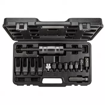 NEO TOOLS 14 daļu inžektoru izvilkšanas komplekts ar triecienāmuru